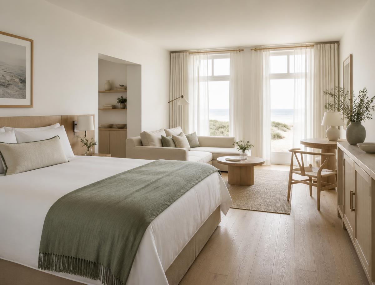 Duin Suite met zithoek, linnen bank en kingsize bed